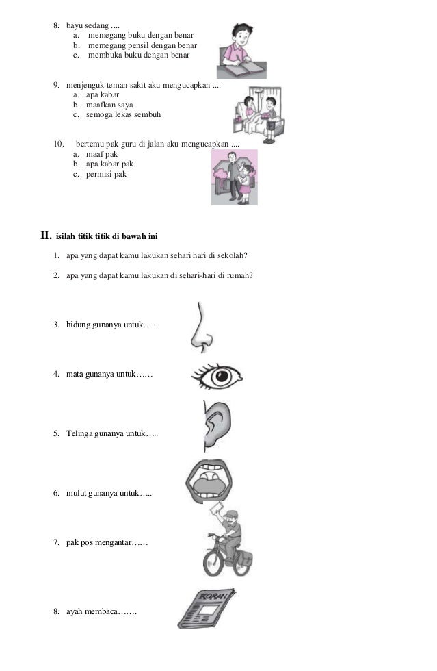 Latihan Soal Sd Kelas 1 Semester 2 Latihan Soal Sd Kelas 1 Semester 2