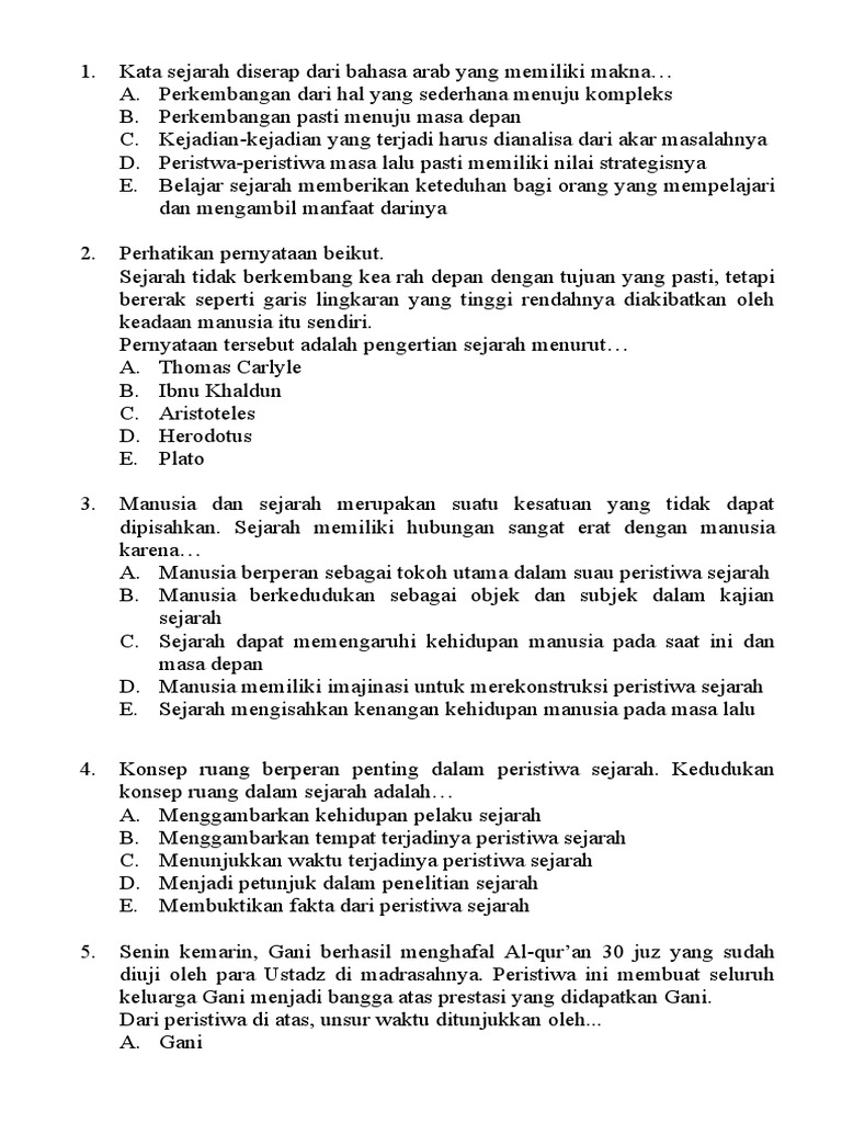 soal pilihan ganda ekonomi kelas 10 semester 1