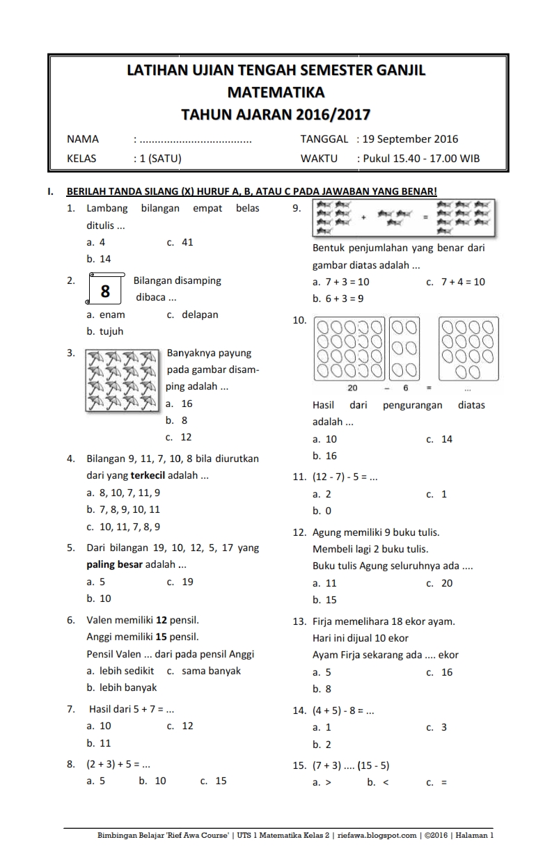 5 Alasan Soal Matematika SD Kelas 1 Semester 2 Bisa Bikin Anak Takut, Ternyata Ini Rahasianya
