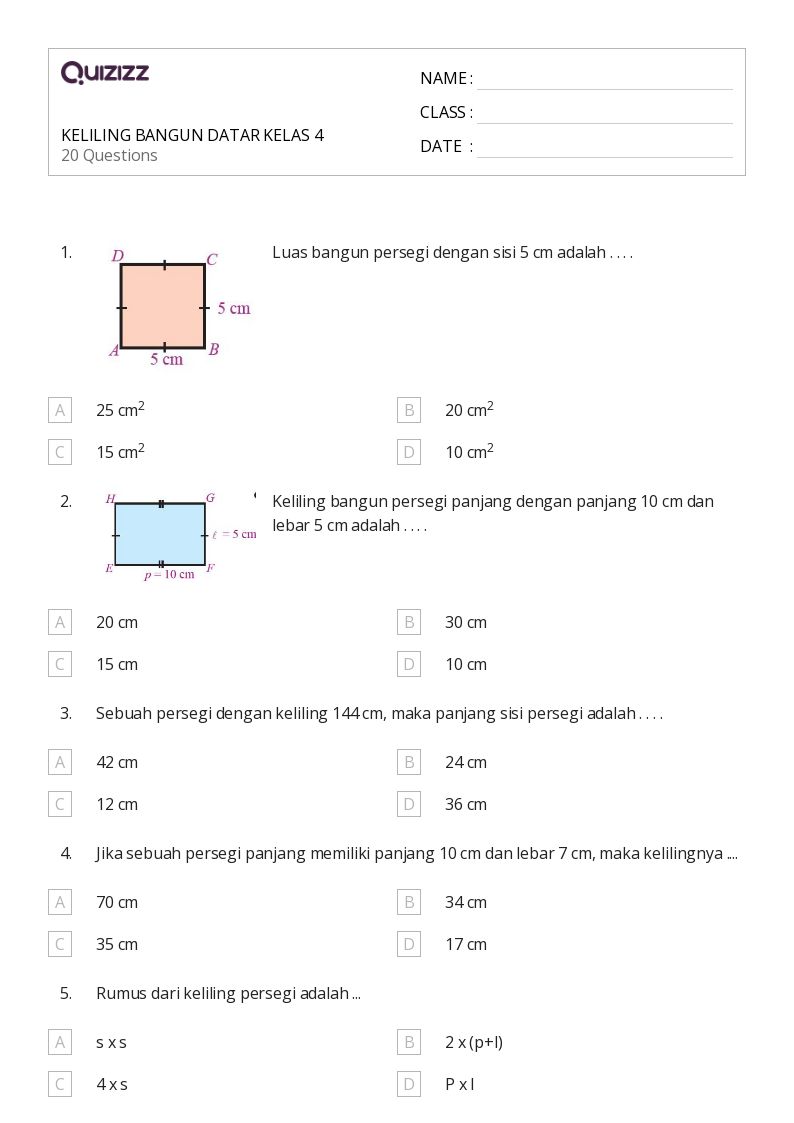 5 Rahasia Mudah Contoh Soal Keliling Persegi Panjang Kelas 3 SD yang Wajib Tahu