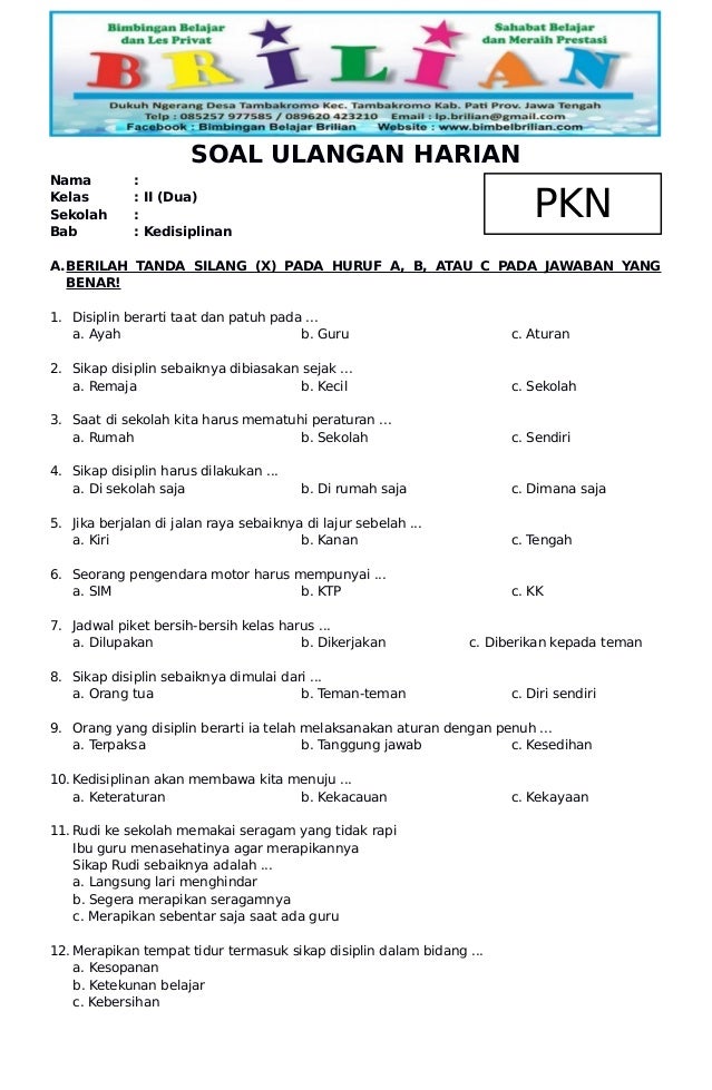 5 Rahasia Soal UTS PKN Kelas 3 SD Semester 2 Kurikulum 2013 yang Wajib Diketahui Orang Tua