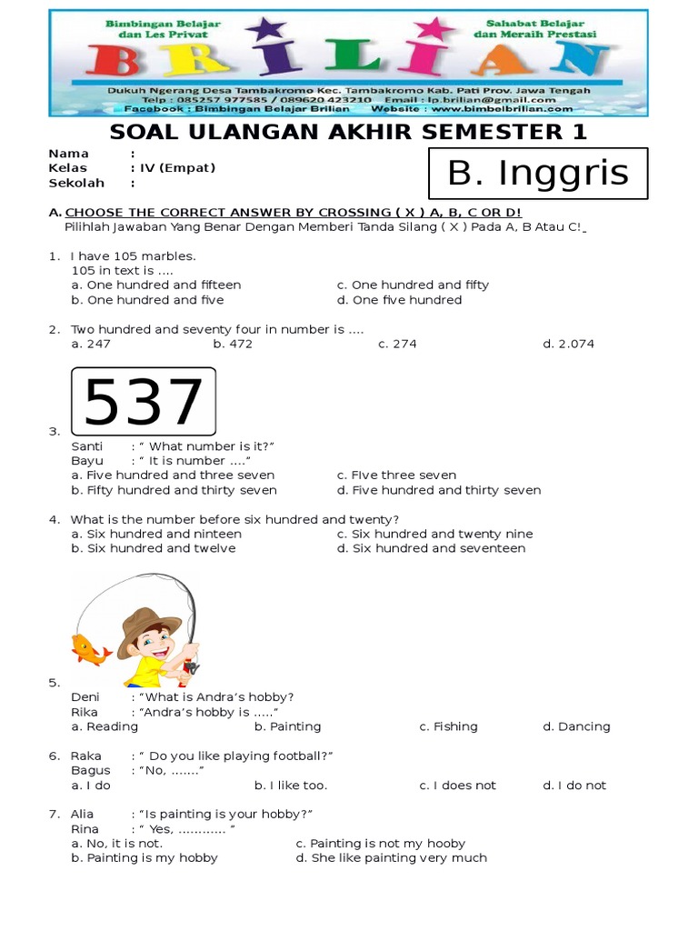 5 Fakta Penting Soal Ulangan Bahasa Inggris Kelas 4 Semester 2 yang Wajib Diketahui Orang Tua Sebelum Terlambat