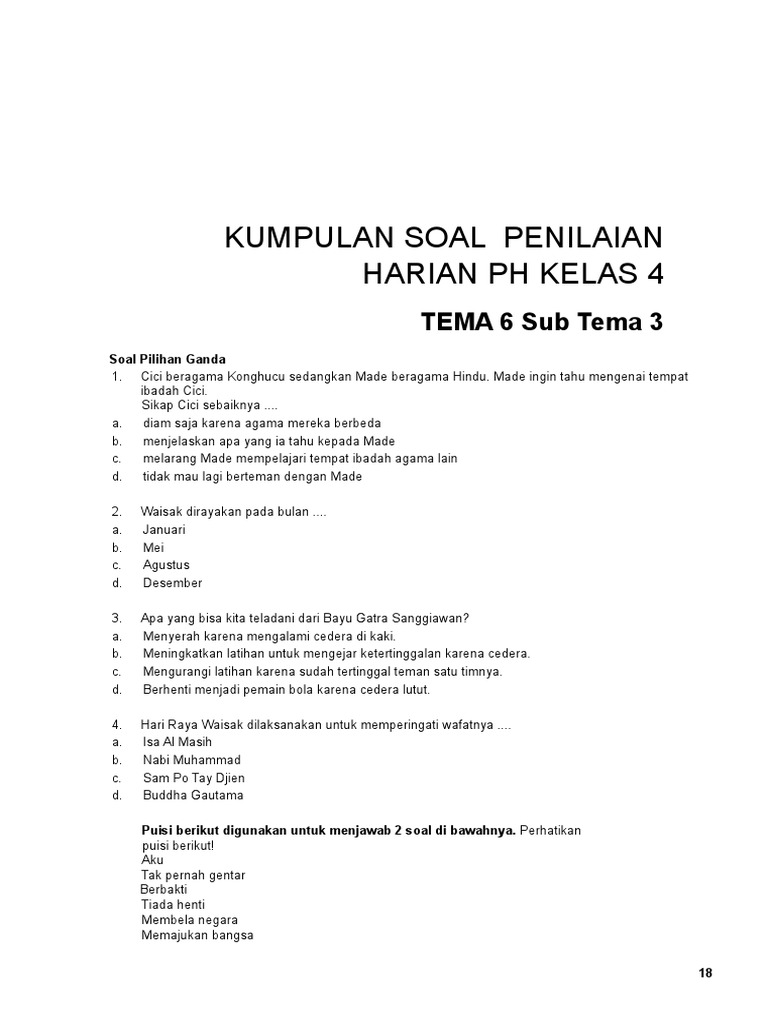 5 Rahasia Kumpulan Soal Kelas 4 Tema 6 Subtema 3 yang Jarang Diketahui agar Nilai IPAS Meningkat Drastis