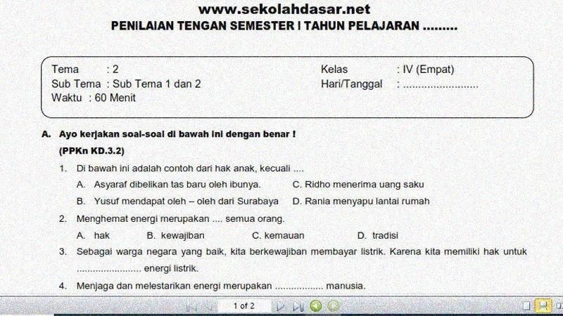 7 Rahasia Menguasai Kumpulan Soal Kelas 4 Tema 2 Subtema 1 Sebelum Ujian Dimulai