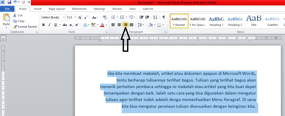 Belajar MS Words Mengatur Tulisan Rata Kiri Tengah Kanan Dan Rata Belajar MS Words Mengatur Tulisan Rata Kiri Tengah Kanan Dan Rata