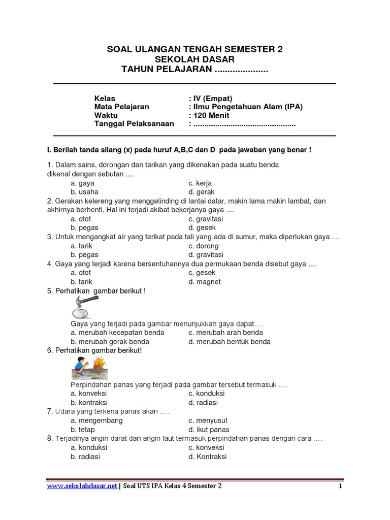 Download Soal Ulangan Harian Kelas 4 Tema 3 Ternyata Semudah Ini, Wajib Coba Sebelum Ujian