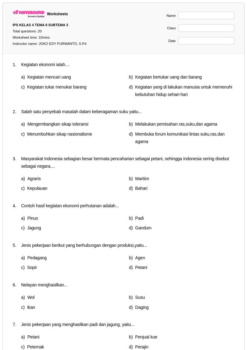 Kumpulan Soal Kelas 4 Tema 8 Sub Tema 3 Terbaru 2026 Wajib Dipelajari agar Si Kecil Percaya Diri Hadapi Ujian