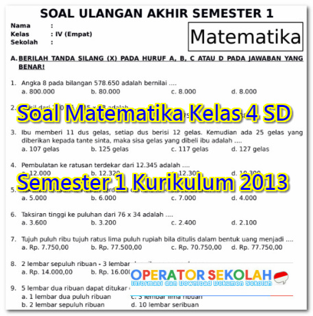 Terbukti! 5 Cara Kuasai kumpulan soal kelas 4 semester 1 kurikulum 2013 beserta jawabannya