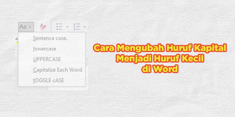 Ternyata Ini Cara Paling Mudah Mengubah Kapital Menjadi Huruf Kecil di Word 2010, Wajib Tahu Biar Gak Salah Lagi