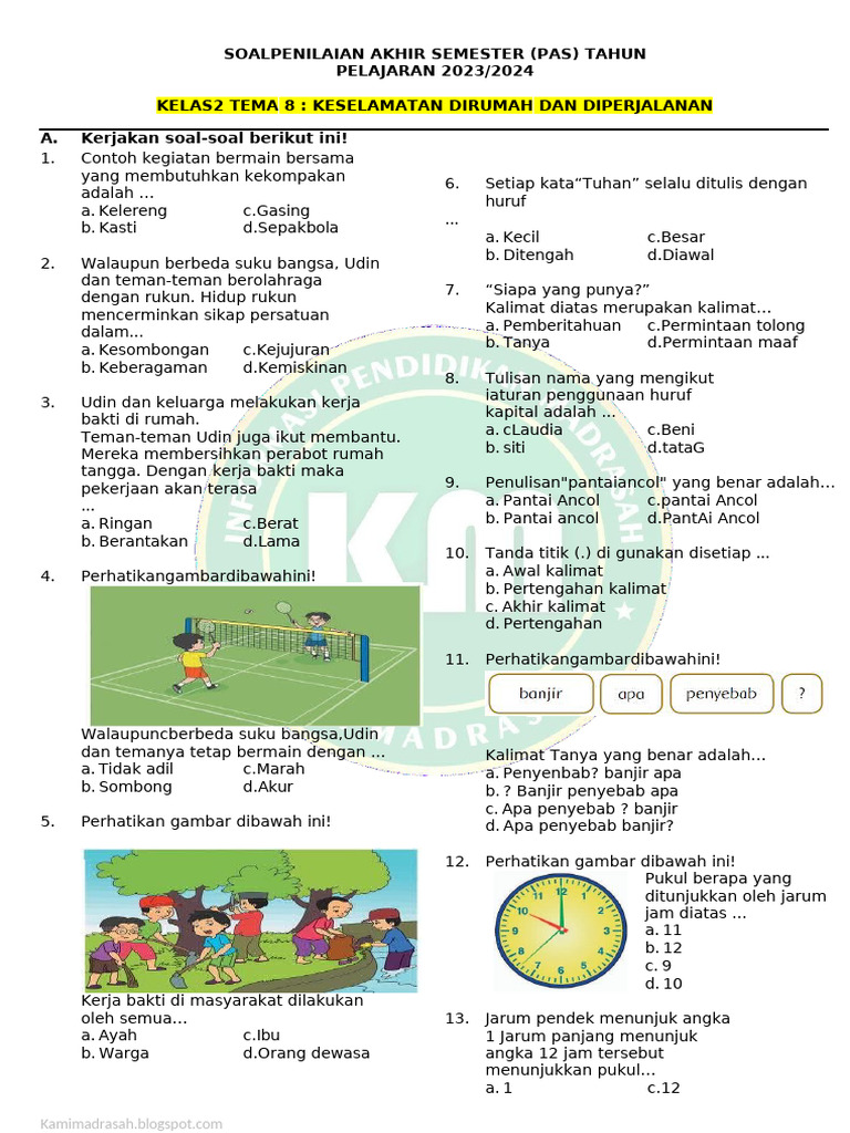 Ternyata Ini Dia 3 Ide Lomba 17 Agustus Pakai Soal Tema 8 Kelas 2 yang Seru dan Mendidik untuk Anak