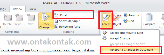 Cara Menghilangkan Track Changes - theserviceinfo Cara Menghilangkan Track Changes - theserviceinfo