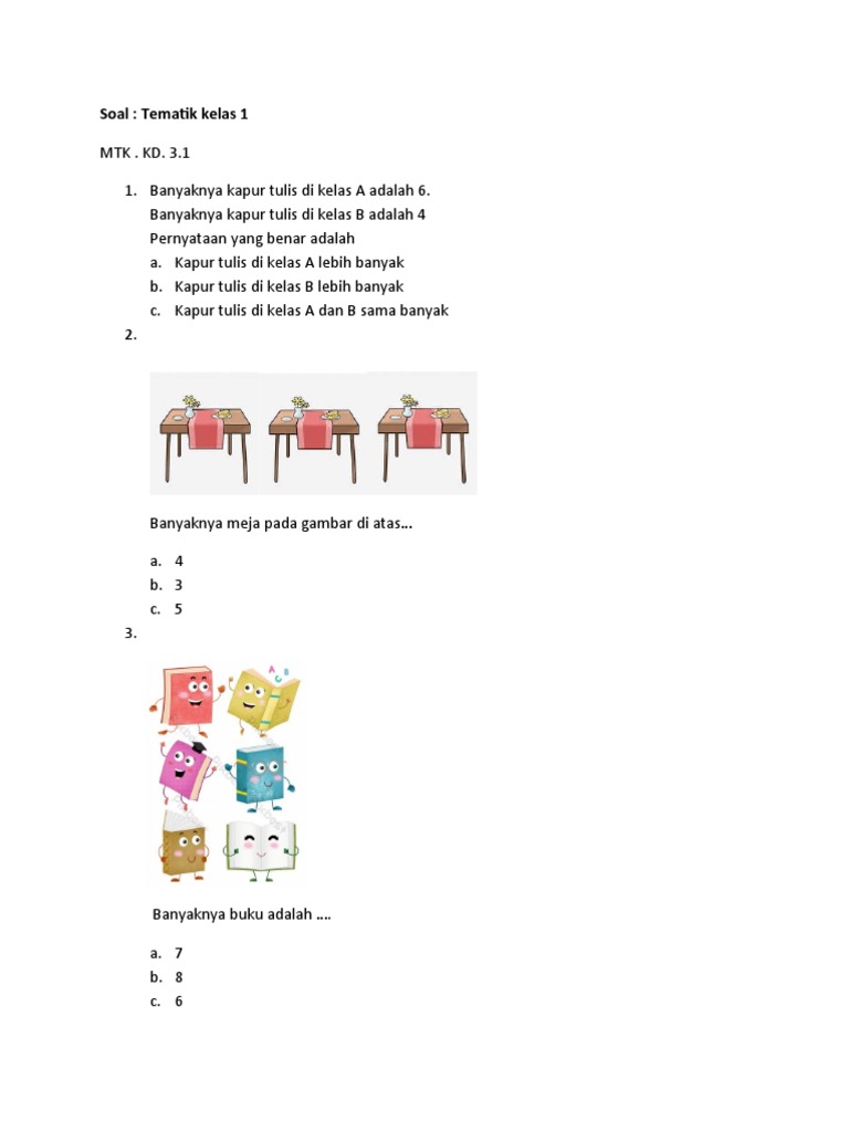 Wajib Tahu Cara Pakai Printable Soal Tematik Kelas 1 SD Agar Anak Cepat Pintar Wajib Tahu Cara Pakai Printable Soal Tematik Kelas 1 SD Agar Anak Cepat Pintar
